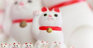 招き猫　招き猫右手　招き猫左手　開運　運気を上げる